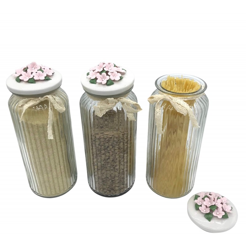 Pots à épices en verre 8.5 cm - 4 pièces - Supports en Verre - 10