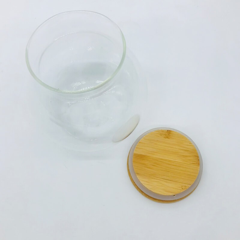 Boite carrée en verre avec couvercle en silicone rose 300 ml Point Vir 