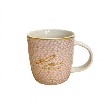 CHOPE - MUG CÉRAMIQUE  DESIGN FLEURS DECORÈ EN DORÈ -350ML- ≡ MINIMALL