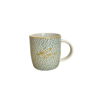 CHOPE - MUG CÉRAMIQUE  DESIGN FLEURS DECORÈ EN DORÈ -350ML- ≡ MINIMALL