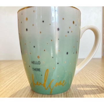 CHOPE - MUG CÉRAMIQUE COLORÈ ET DECORÈ EN DORÈ -350ML- ≡ MINIMALL