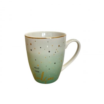 CHOPE - MUG CÉRAMIQUE COLORÈ ET DECORÈ EN DORÈ -350ML- ≡ MINIMALL