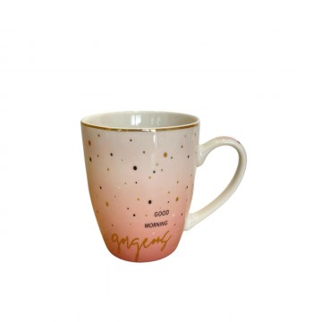 CHOPE - MUG CÉRAMIQUE COLORÈ ET DECORÈ EN DORÈ -350ML- ≡ MINIMALL