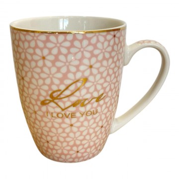 CHOPE - MUG CÉRAMIQUE DESIGN FLEURS DECORÈ EN DORÈ -350ML- ≡ MINIMALL