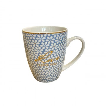 CHOPE - MUG CÉRAMIQUE DESIGN FLEURS DECORÈ EN DORÈ -350ML- ≡ MINIMALL