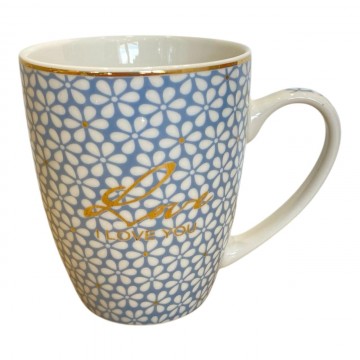 CHOPE - MUG CÉRAMIQUE DESIGN FLEURS DECORÈ EN DORÈ -350ML- ≡ MINIMALL