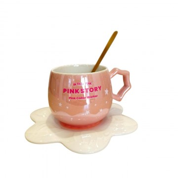 SET MUG CÉRAMIQUE PINK STORY -170ML- ≡ MINIMALL