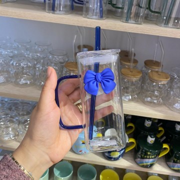 CHOPE - MUG EN VERRE AVEC COUVERCLE  ET PAILLE -400ML- ≡ MINIMALL