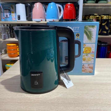 BOUILLOIRE CHAUFFANTE ELECTRIQUE SANS FIL SMURFETT EN ACIER INOXYDABLE -2.5L- ≡ MINIMALL