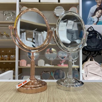 MIROIR OVALE DE TABLE DOUBLE FACE MIROIR DE BUREAU  POUR LE MAQUILLAGE  LÈPILLATION ET LE RASAGE ≡ MINIMALL
