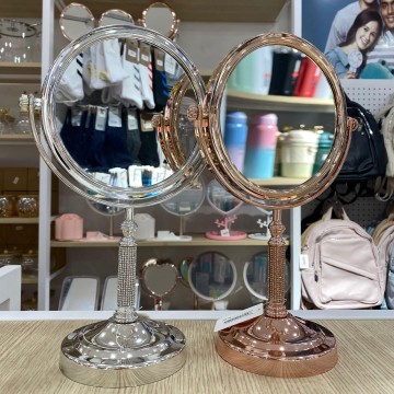 MIROIR ROND DE TABLE DOUBLE FACE MIROIR DE BUREAU POUR LE MAQUILLAGE  LÈPILLATION ET LE RASAGE  ≡ MINIMALL