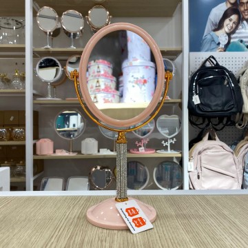 MIROIR OVALE DE TABLE DOUBLE FACE MIROIR DE BUREAU  POUR LE MAQUILLAGE  LÈPILLATION ET LE RASAGE  ≡ MINIMALL