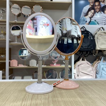 MIROIR OVALE DE TABLE DOUBLE FACE MIROIR DE BUREAU  POUR LE MAQUILLAGE  LÈPILLATION ET LE RASAGE  ≡ MINIMALL