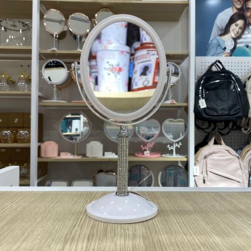 MIROIR OVALE DE TABLE DOUBLE FACE MIROIR DE BUREAU  POUR LE MAQUILLAGE  LÈPILLATION ET LE RASAGE  ≡ MINIMALL