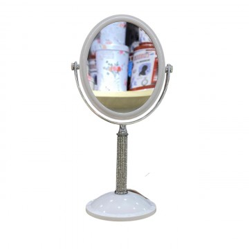 MIROIR OVALE DE TABLE DOUBLE FACE MIROIR DE BUREAU  POUR LE MAQUILLAGE  LÈPILLATION ET LE RASAGE  ≡ MINIMALL