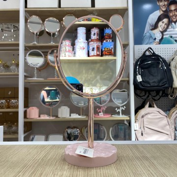 MIROIR OVALE DE TABLE DOUBLE FACE MIROIR DE BUREAU  POUR LE MAQUILLAGE  LÈPILLATION ET LE RASAGE ≡ MINIMALL