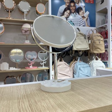 MIROIR ROND DE TABLE DOUBLE FACE MIROIR DE BUREAU  POUR LE MAQUILLAGE  LÈPILLATION ET LE RASAGE ≡ MINIMALL