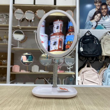 MIROIR OVALE DE TABLE DOUBLE FACE MIROIR DE BUREAU  POUR LE MAQUILLAGE  LÈPILLATION ET LE RASAGE ≡ MINIMALL