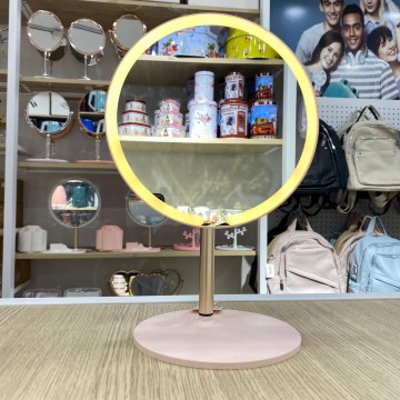 MIROIR ROND DE MAQUILLAGE LED SMART TOUCHE RÈGLABLE 3 COULEURS DE LUMIÈRE   HD AVEC USB3 COULEURS ≡ MINIMALL