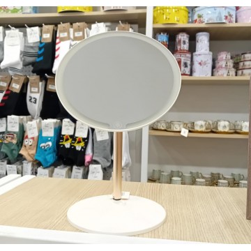 MIROIR ROND DE MAQUILLAGE LED SMART TOUCHE RÈGLABLE 3 COULEURS DE LUMIÈRE   HD AVEC USB3 COULEURS ≡ MINIMALL