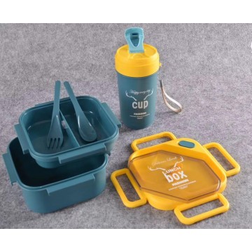 SET LUNCH BOX A COMPARTIMENT ET BOUTEILLE ALIMENTAIRE EN PVC ≡ MINIMALL