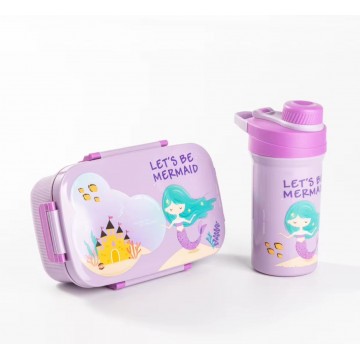 SET LUNCH BOX A COMPARTIMENT ET BOUTEILLE ALIMENTAIRE EN PVC ≡ MINIMALL