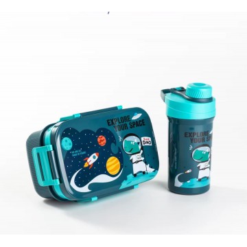 SET LUNCH BOX A COMPARTIMENT ET BOUTEILLE ALIMENTAIRE EN PVC ≡ MINIMALL