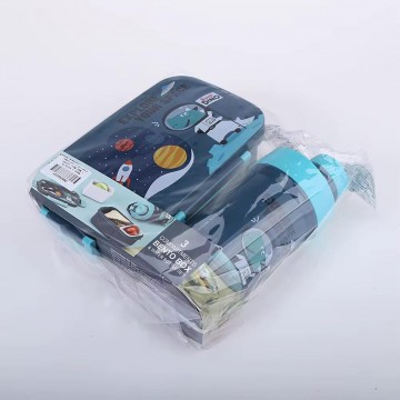 SET LUNCH BOX A COMPARTIMENT ET BOUTEILLE ALIMENTAIRE EN PVC ≡ MINIMALL