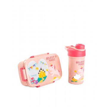 SET LUNCH BOX A COMPARTIMENT ET BOUTEILLE ALIMENTAIRE EN PVC ≡ MINIMALL