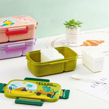 SET LUNCH BOX A COMPARTIMENT ET BOUTEILLE ALIMENTAIRE EN PVC ≡ MINIMALL
