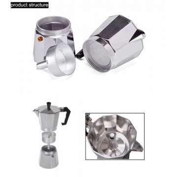 CAFETIERE EXPRESSSO EN ALUMINIUM 6 TASSES -300ML- ≡ MINIMALL