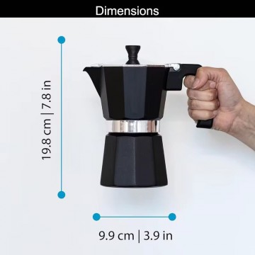 CAFETIERE EXPRESSSO EN ALUMINIUM 6 TASSES -300ML- ≡ MINIMALL