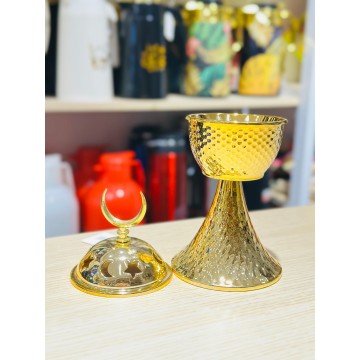 ENCENSOIR METALLIQUE DORE  ≡ MINIMALL