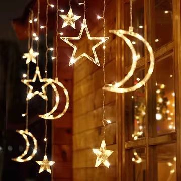 GUIRLANDE LUMINEUSE LED EN PLASTIQUE POUR DECORATION DE RAMADAN ET DE L'AID -3M- 12 LAMPES   ≡ MINIMALL