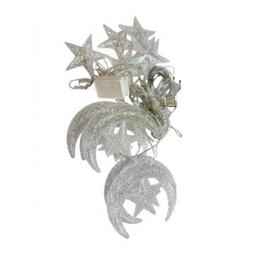 GUIRLANDE LUMINEUSE LED EN PLASTIQUE POUR DECORATION DE RAMADAN ET DE L'AID -3M- 12 LAMPES   ≡ MINIMALL