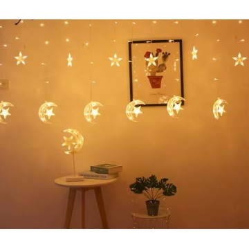 GUIRLANDE LUMINEUSE LED EN PLASTIQUE POUR DECORATION DE RAMADAN ET DE L'AID -3M- 12 LAMPES   ≡ MINIMALL