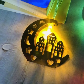 GUIRLANDE LUMINEUSE LED EN METAL E POUR DECORATION DE RAMADAN ET DE L'AID -3M- 10 LAMPES ≡ MINIMALL