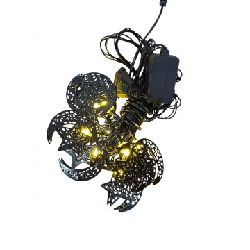 GUIRLANDE LUMINEUSE LED EN METAL E POUR DECORATION DE RAMADAN ET DE L'AID -3M- 10 LAMPES ≡ MINIMALL