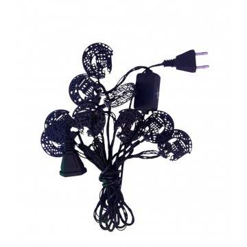 GUIRLANDE LUMINEUSE LED EN METAL E POUR DECORATION DE RAMADAN ET DE L'AID -3M- 10 LAMPES ≡ MINIMALL