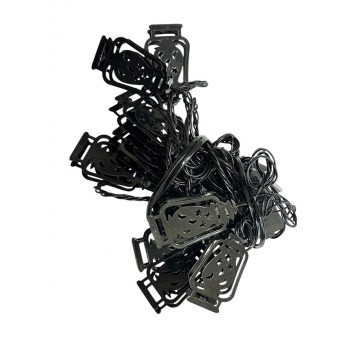 GUIRLANDE LUMINEUSE LED EN METAL POUR DECORATION DE RAMADAN ET DE L'AID -3M- 10 LAMPES- LANTERNES NOIRES  ≡ MINIMALL