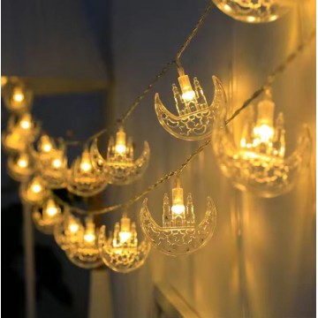 GUIRLANDE LUMINEUSE LED EN PLASTIQUE POUR DECORATION DE RAMADAN ET DE L'AID -3M- 10 LAMPES- ≡ MINIMALL