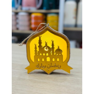 DECORATION  SUSPENDUE AVEC ANIMATION LUMINEUSE POUR RAMADANE EN BOIS ≡ MINIMALL