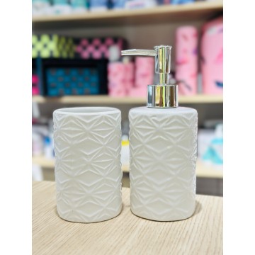 SET ACCESSOIRES DE SALLE DE BAIN 2 PIECES EN CERAMIQUE ≡ MINIMAL