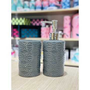 SET ACCESSOIRES DE SALLE DE BAIN 2 PIECES EN CERAMIQUE ≡ MINIMAL