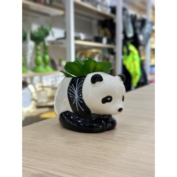 PLANTE DECORATIVE EN CERAMIQUE EN FORME DE PANDA 13CM ≡ MINIMALL