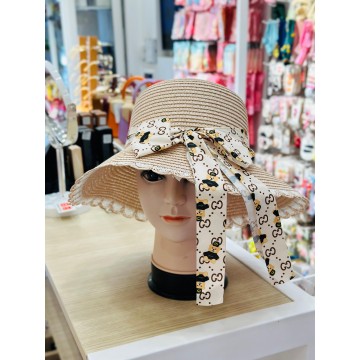 CHAPEAU AVEC RUBAN A PERLE ET PAPILLON POUR FEMME ≡ MINIMALL