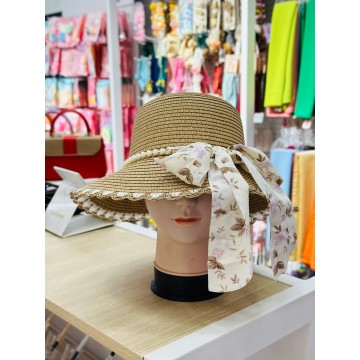 CHAPEAU AVEC RUBAN A PERLE ET PAPILLON  POUR FEMME ≡ MINIMALL