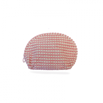 TROUSSE DE MAQUILLAGE DEMI RONDE EN TISSU DOUX ≡ MINIMALL