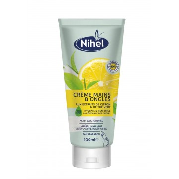 NIHEL CRÈME MAINS ET ONGLES AU CITRON ET THÉ VERT -100ML- ≡ MINIMALL