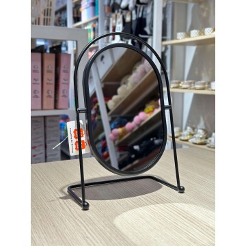 MIROIR OVALE DE TABLE  MIROIR DE BUREAU NOIR  POUR LE MAQUILLAGE  LÈPILLATION ET LE RASAGE ≡ MINIMALL